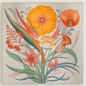 Hermes Bouquet Final scarf 90